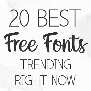 the text reads 20 best free fonts trending right now