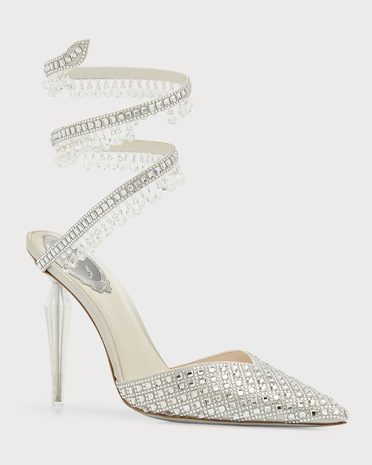 Rene Caovilla Chandelier, Slippers Heels, Heels Sneakers, Chandelier Crystal, Fame Dr, Pointed Heels, Rene Caovilla, Crystal Chandelier, Stiletto Heel