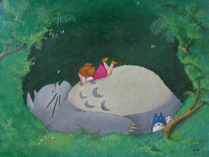 My neighbor Totoro Totoro And Mei, Harvest Vegetable Soup, Totoro Art, Studio Ghibli Films, Art Studio Ghibli, Kate Dicamillo, Studio Ghibli Movies, Studio Ghibli Art, Baby Themes