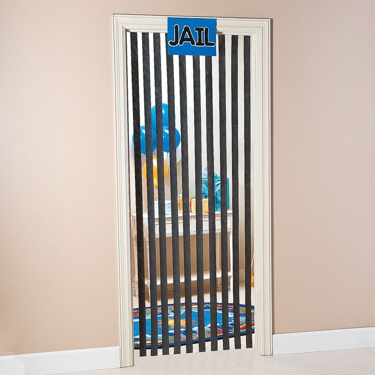 an open door with the word jail on it