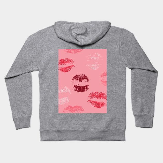 Lip Print Kisses Boyfriend Hoodie, Lip Print, Zip Hoodies, Lips Print, Easy Diy Crafts, Hoodies Design, Lightweight Hoodie, Hoodie Print, Boyfriend Gifts