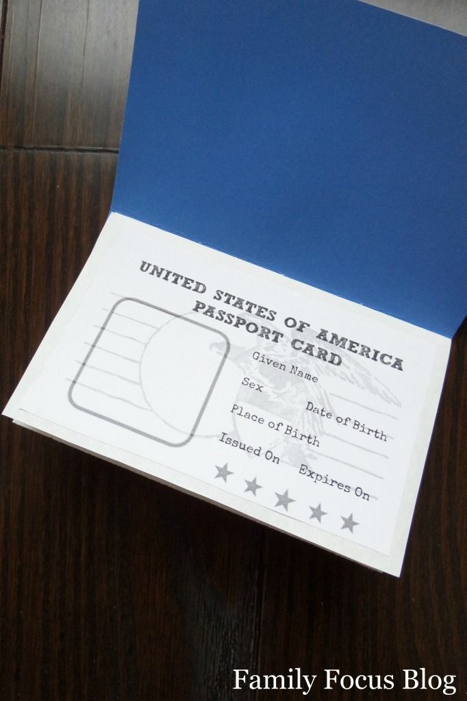 a united states of america passport sitting on top of a wooden table next to an american flag