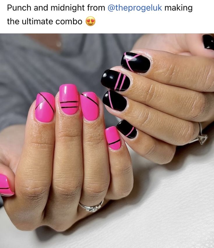 Two Tone Nail Designs Color Combos, Two Tone Nail Designs, Two Tone Nails, Abstract Nails, Color Combos, Nail Ideas, Two Tone, Color Design, Nail Designs