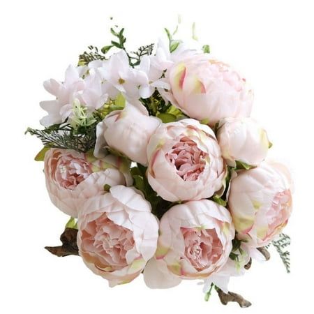 a bouquet of pink and white flowers on a white background