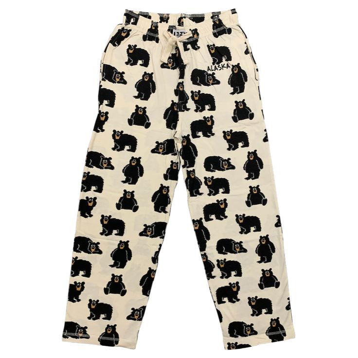 Papa Bear Alaska Men's PJ Pants Cozy Cotton Sleepwear For Leisure, Casual Cotton Sweatpants For Pajama Party, Relaxed Fit Sleepwear With Pockets For Leisure, Casual Sleepwear With Pockets For Leisure, Xmas Linocut, Friend Nails, Shifting Wardrobe, Mens Pajama, Boys Pjs