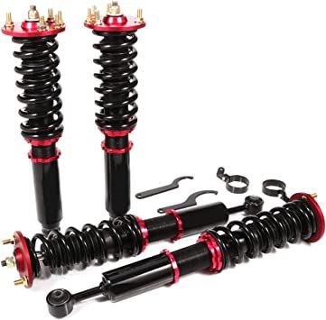 the front and rear suspensions of a car