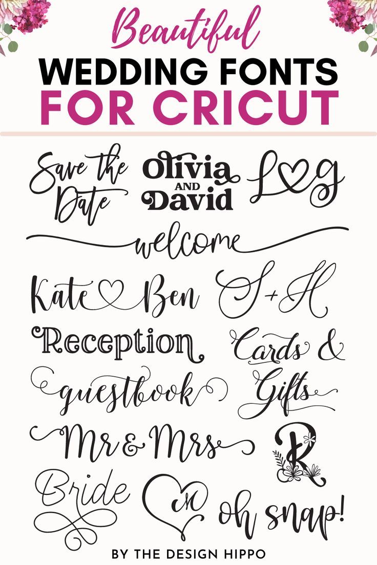 wedding font styles for cricut