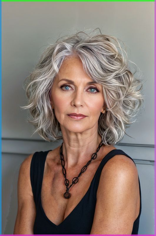 Shoulder Length Cuts For Fine Hair, Grey Curly Hair, Grey Hair Inspiration, Layered Haircuts For Medium Hair, Messy Short Hair, Haircuts For Medium Hair, Penteado Cabelo Curto, Thanksgiving Quotes, Medium Length Hair