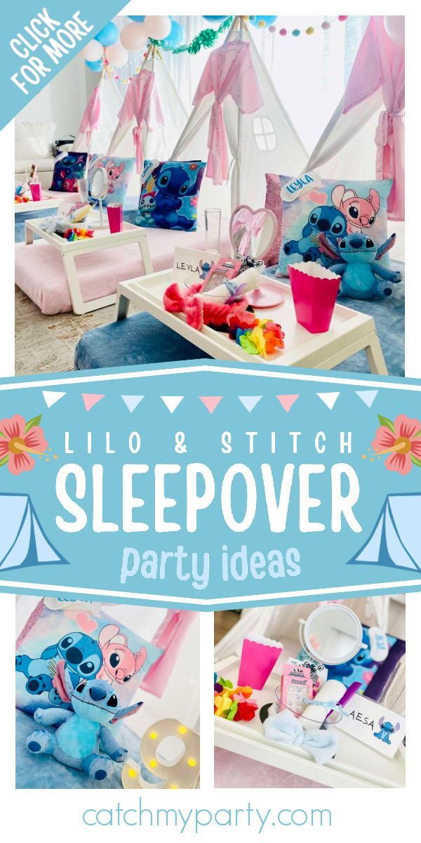 a collage of photos with the words sleepover party ideas