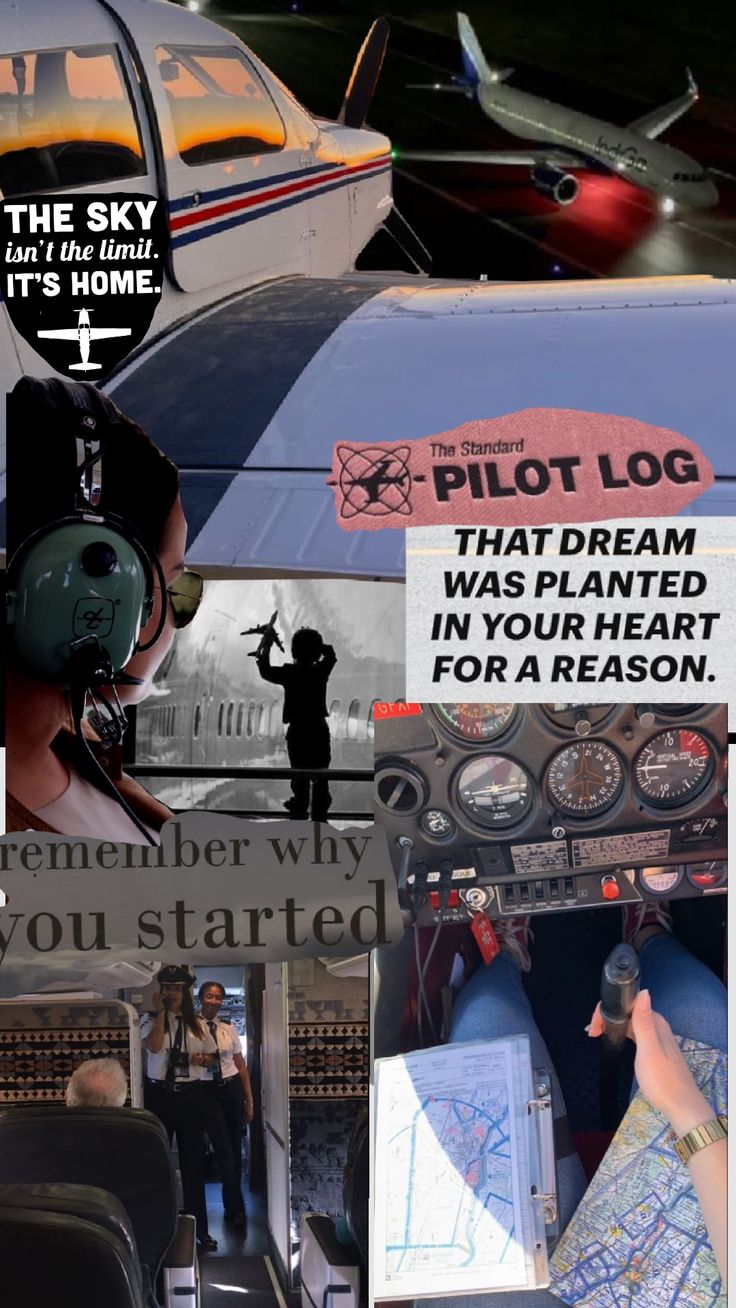 the pilot log has been altered to include images from planes and other things that are on display