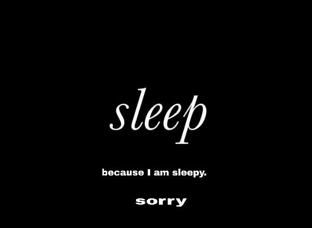 the words sleep are written in white on a black background