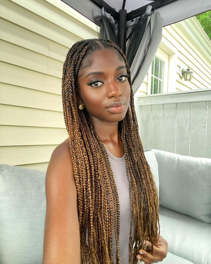 New Braids, Brown Box Braids, Braiding Hair Colors, Black Box Braids, Braids For Black, Braids Ideas, Blonde Box Braids, Blonde Braids, Box Braids Hairstyles For Black Women