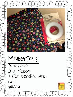 materials used in crafts such as fabric and ribbon