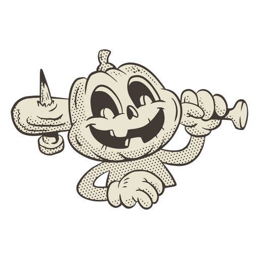 Pumpkin monster retro cartoon PNG Design Retro Halloween Cartoon, Rubber Hose Character, Retro Illustration Graphics, Vintage Cartoon Aesthetic, Cereal Cartoon, Monsters Tattoo, 1950s Cartoon, Retro Cartoon Characters, Pumpkin Illustration Halloween