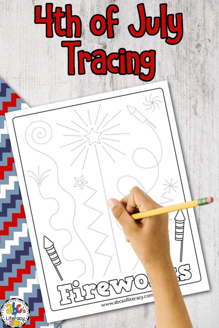 a hand holding a pencil in front of a fourth of july coloring page