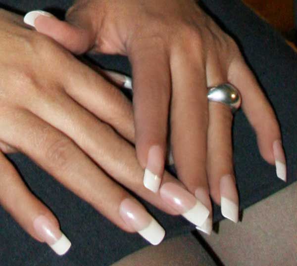 ooh la la Pink And White French Manicure, White French Manicure, Pink And White French, Elegant Hands, Candida Yeast Infection, Square French, Candida Yeast, Short Fake Nails, Candida Albicans