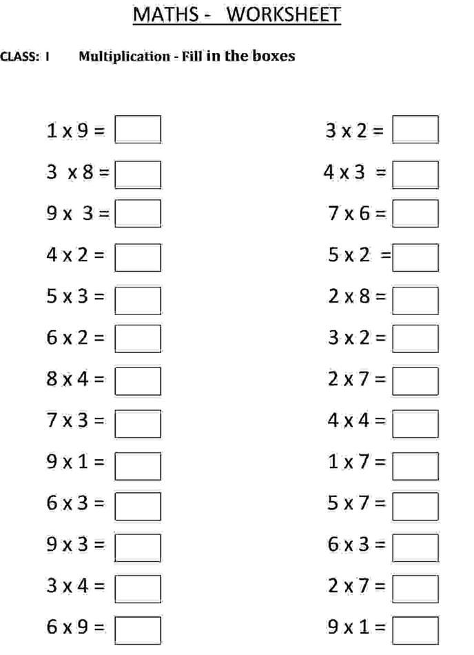 the worksheet for addition to multiplying with two numbers and three times