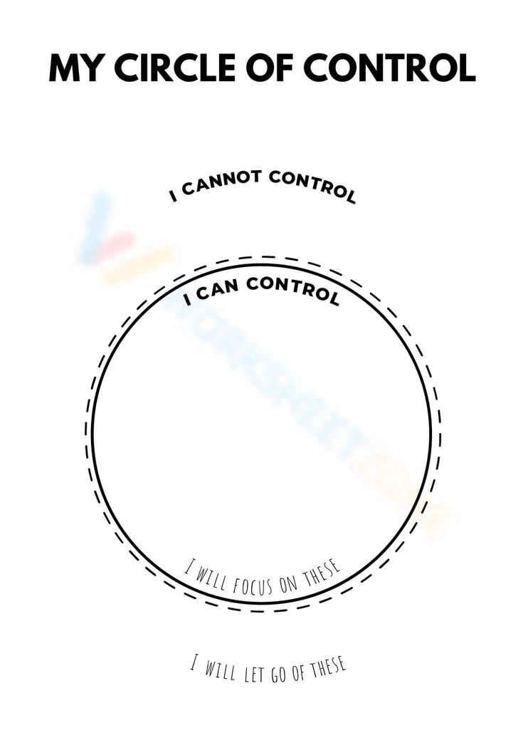 What Can I Control Activity, Circle Of Control Worksheet, Locus Of Control Worksheets, Things I Can Control Worksheet, What I Can Control Circle, Circle Of Control Printable, Circle Of Control Activity, Self Control Activities, My Circle Of Control