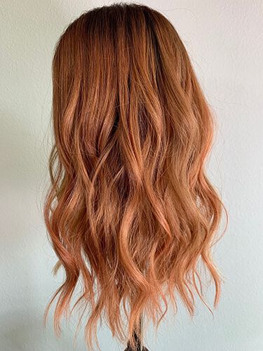 Formula 3: (Side Strawberry Peach Toner) LumiShine Demi-Permanent Liquid Color 8RR + Clear + 8NC with 5 Volume LumiShine Developer Joico Strawberry Blonde Formula, Lumishine Formulas, Hair Formulas, Red Blonde, Red Blonde Hair, Color Formulas, Autumn Hair, Joico Color, Demi Permanent