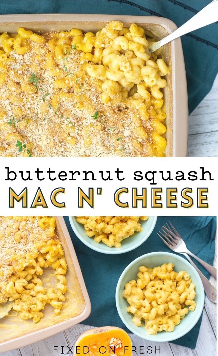 this butternut squash mac n'cheese casserole is an easy and delicious dinner