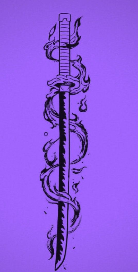 Demon Slayer Swords Sketch, Demon Slayer Logo Wallpaper, Demon Slayer Swords Tattoo, Element Oc, Kimetsu No Yaiba Tattoo, Demon Slayer Tattoo Ideas, Demon Slayer Swords, Demon Slayer Logo, Drake Tattoos