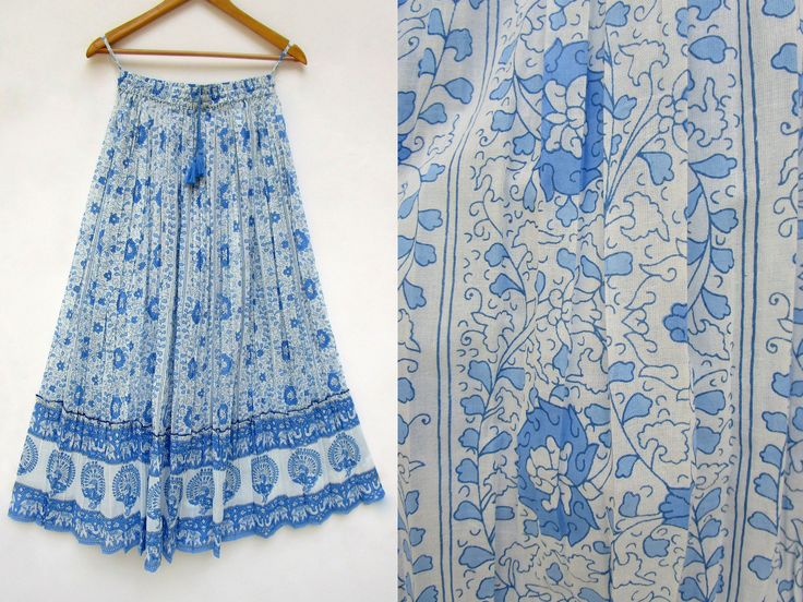 ITEM DESCRIPTION women's light blue nature trap theme printed cotton long maxi skirts - summer season boho maxi skirts Fabric : 100% cotton cambric soft crinkled fabric Length: - 38 inch long Waist   :-28.00 inch full (14 inch half) 28 inch relaxed can stretch up to 50 inch Size: free size (fit to all)                                           PRODUCT NAME: - Long Women Maxi skirts  Ladies Vintage Long skirts Company Return Policy:  Please write for more information to my email directly CHOOSE "ASK SELLER QUESTION" Payment policy:- we accepts payment through PayPal Shipping policy:- The cargo will be shipped to you as per dispatch date at time of order. For any kind of delay, we will communicate through email to you. If any custom duties will be charged at your port, it will be paid by buy Blue Boho Print Maxi Skirt For Festival, Blue Boho Print Flowy Maxi Skirt, Flowy Blue Boho Print Maxi Skirt, Blue Boho Print Maxi Skirt, Cotton Ankle-length Maxi Skirt For Summer, Flowy Cotton Ankle-length Maxi Skirt, Traditional Maxi Skirt For Spring Beach Outings, Traditional Cotton Maxi Skirt For Beach, Blue Floral Print Skirt For Festivals