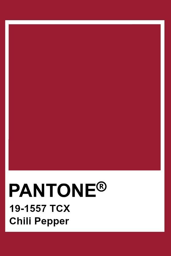 the pantone color is red and white