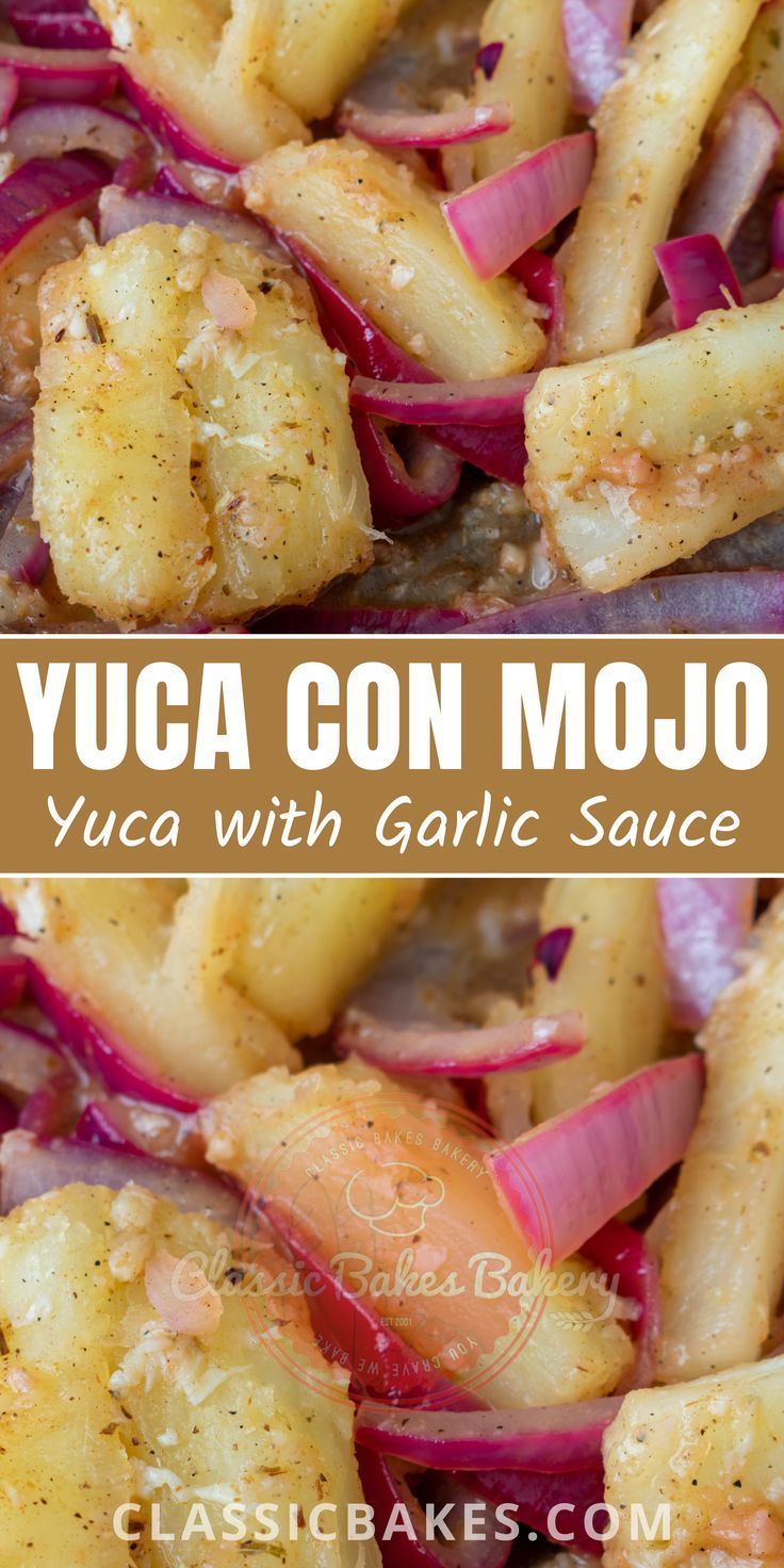 this yuca with garlic sauce is an easy and delicious side dish that's ready in under 30 minutes