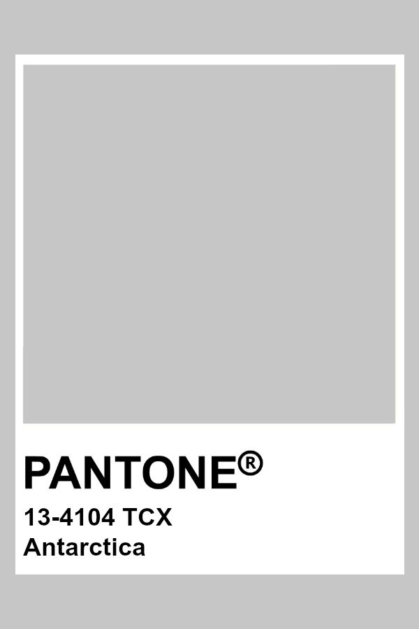 the pantone color is shown in white and gray