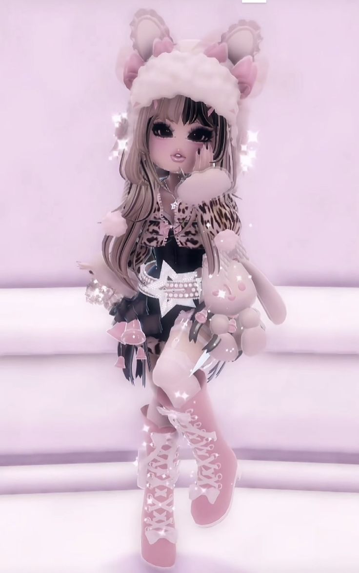 Starlight Royale High, Royal High Pink Outfit, Royale High When I Grow Up, Pastel Royale High Outfits, Emo Rh Outfits, Rh Hat Combos, Rh Gyaru Fits, Roblox Avatars Gyaru, Royal High Avatar