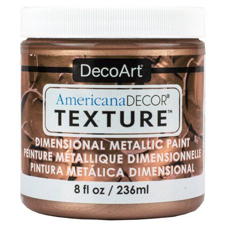 decoart american decor texture paint, 8oz jar, antique copper - click to see product details