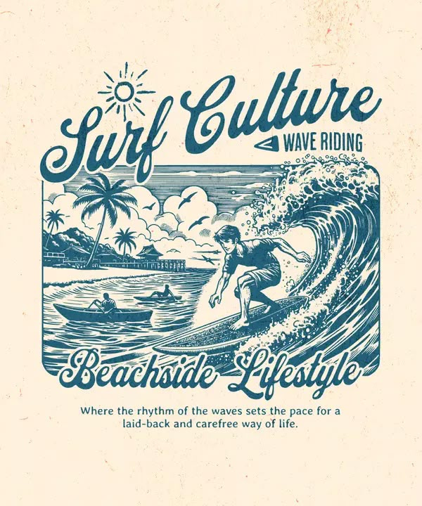 a surfer riding a wave in the ocean with words above it that say surf culture