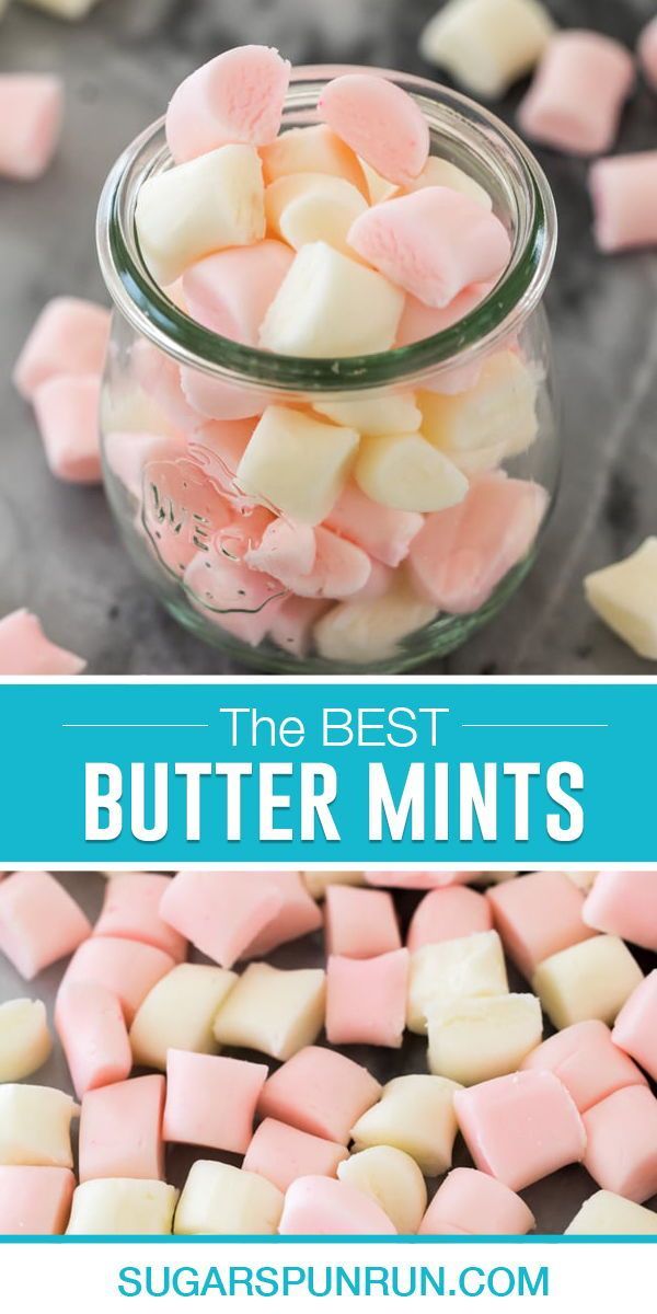 a jar filled with pink and white marshmallows on top of a table