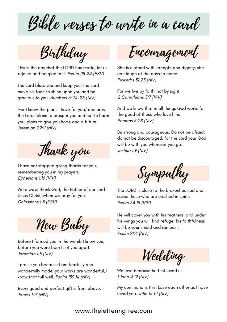 the bible verses to write in a card for wedding day and other special occasions