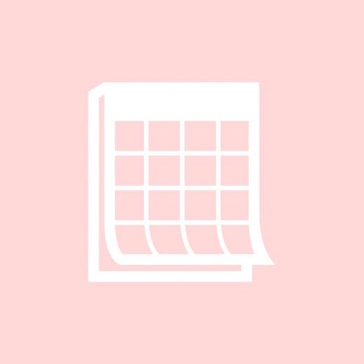 a pink background with a white outline of a calendar