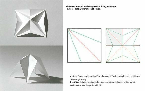 the instructions for how to make an origami star with lines and polygonics