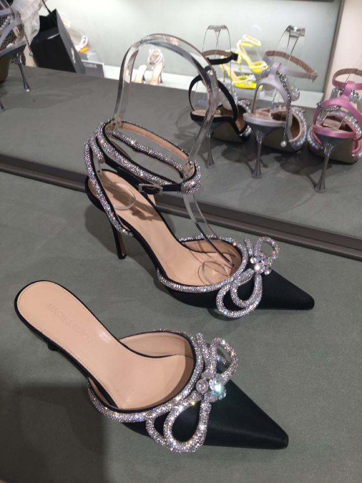 Mach&Mach/Heels/Selfridges Mach And Mach Shoes, Mach And Mach Heels, Expensive Heels, Dream Heels, Shiny Heels, Graduation Heels, Aesthetic Heels, Fancy Heels, Heels Aesthetic