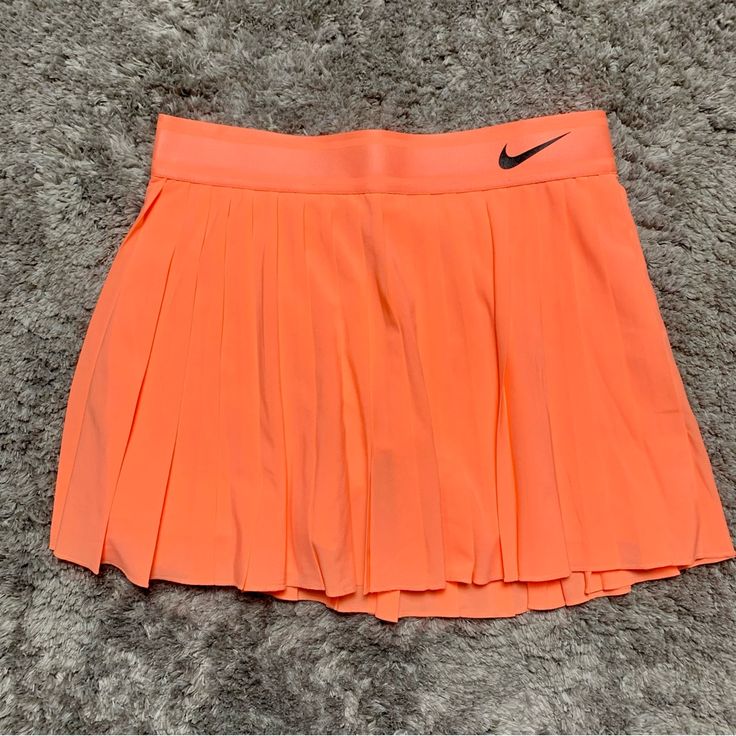 Nwot Nike Court Victory Tennis Skirt Women’s Size S Color Is Neon Orange/Peach Built In Shorts Pleated Tennis Skirt In Perfect Condition Super Rare & Hard To Find No Longer Sold In Stores Reasonable Offers Are Welcome!! #Nike #Nikeskirt #Nikevictoryskirt #Tennisskirt #Whiteskirt Nike Lined Skirt For Spring, Nike Pleated Tennis Skirt For Spring, Nike Spring Pleated Skirt, Nike Pleated Skort For Spring, Nike Tennis Skirt For Spring, Nike Pleated Skirt For Spring, Nike Summer Pleated Skirt, Nike Pleated Skirt For Summer, Nike Lined Skort For Spring