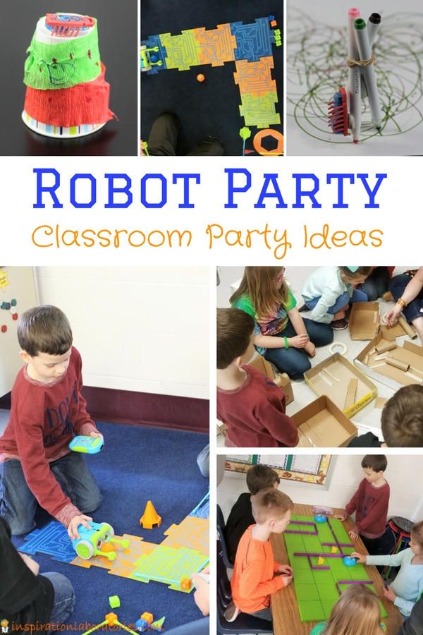 Create a unique classroom party by hosting a robot party. These robot activities would be perfect for a robot birthday party too. Robot Activities, Robot Activity, Party Activities Kids, Robot Birthday Party, Robot Theme, Robot Game, Children Day, Robot Costumes, Robot Party