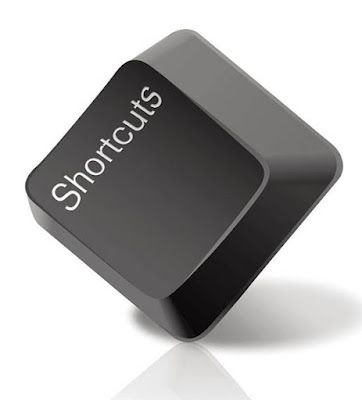 a black square button with the word shortcuts on it's front side