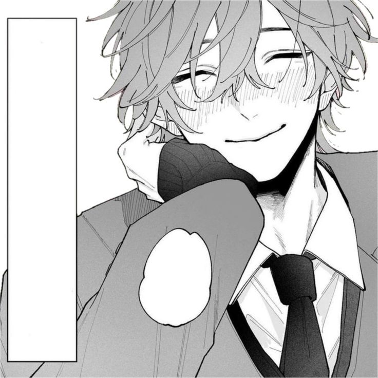 an anime boy with glasses and a tie is holding his hand up to his face