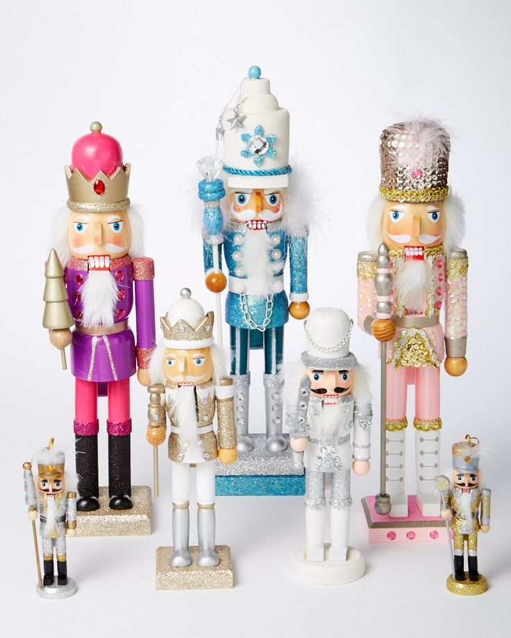 a group of nutcrackers standing next to each other