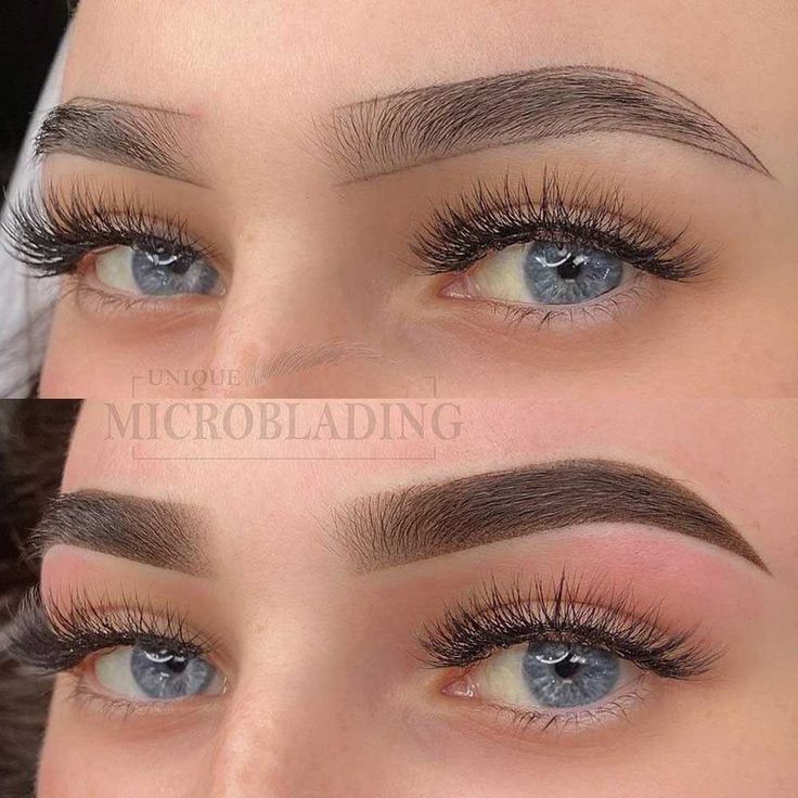 Thick Ombre Brows, Eyebrow Ombre Shading, Ombre Brow Tattoo, Healed Ombre Powder Brows, Micro Blading Before After, Ombré Powder Brows, Ombre Shading Eyebrows, Ombre Brows Before And After, Ombre Eyebrows Permanent