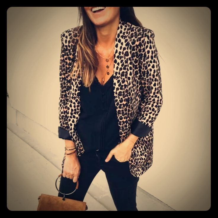 Leopard Print Blazer (Please Note: Jacket Does Not Have Lining Or Shoulder Pads.) Preorders. Elegant Leopard Print Outerwear For Work, Leopard Print Fitted Blazer For Work, Fitted Leopard Print Blazer For Work, Chic Fall Outerwear For Brunch, Trendy Long Sleeve Blazer For Brunch, Chic Leopard Print Outerwear For Fall, Fitted Fall Blazer For Brunch, Fitted Fall Brunch Blazer, Trendy Fitted Leopard Print Outerwear