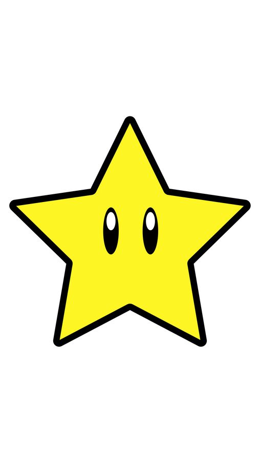 a yellow star with two eyes on it