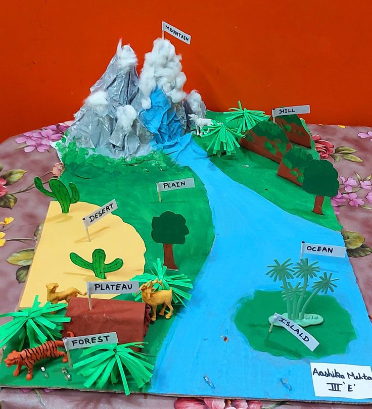 this is a cake made to look like the land and trees are on top of it