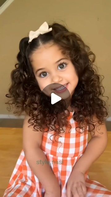 Fashion Daily Inspo on Instagram: "🥰 #hairstyle @ellabella_soleil creator:@thesafillesquad" Curly Hairstyles For Little Kids, Cute Half Up Half Down For Short Hair, Hair Styles Toddler Girl Easy, Curly Girls Hairstyles Kids, Curly Hairstyles Little Kids, Curly Hairstyles For Kids Easy, Half Up Half Down Hair Toddler, Curly Hairstyles Kids Daughters, Little Curly Girl Hairstyles Kids