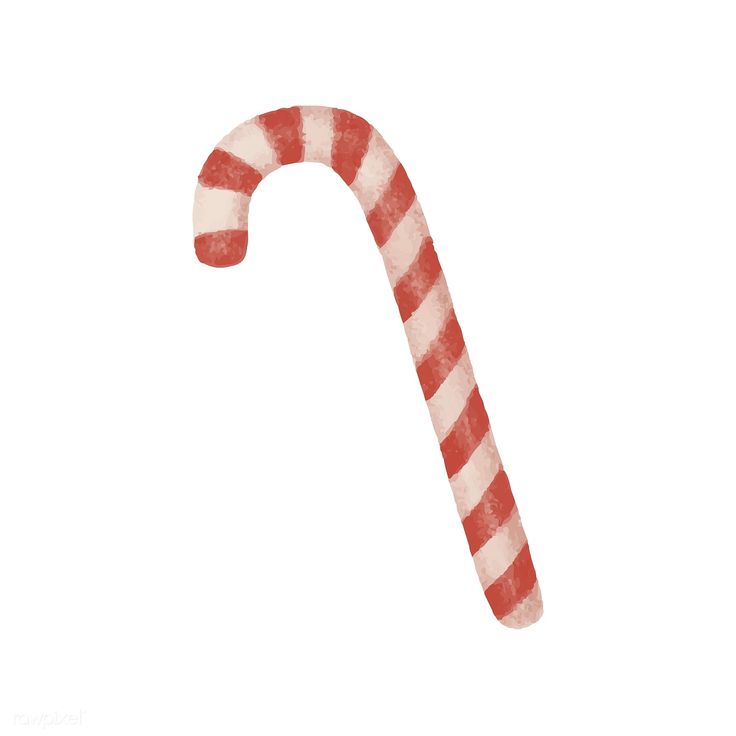 a red and white candy cane on a white background