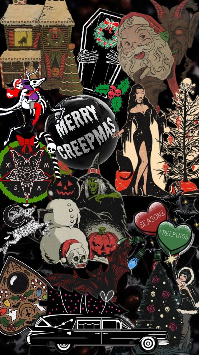 Creepmas Wallpaper, Scary Christmas, Christmas Horror, Disney Secrets, Scary Wallpaper, Christmas Phone Wallpaper, Dark Wallpaper Iphone, Backgrounds Phone Wallpapers, Ghost Faces