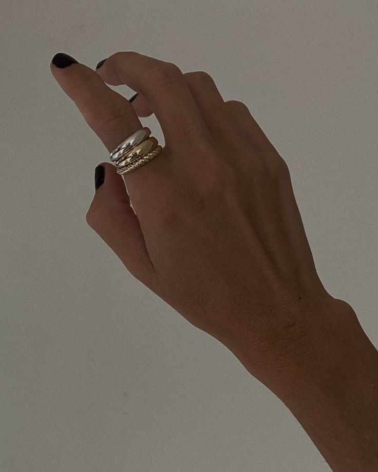 Inspired by Jennie's great grandmother's wedding band, this is a signature timeless piece you'll wear for every occasion. Her soft curves are bold, yet elegant enough to be worn day to night. Make her your trademark. Hollow and designed with comfort in mind. If you're looking for a solid version, shop the Dare to Love Dome Ring I (NON-HOLLOW).Complete the look with our Claudine Twist Ring II. We recommend sizing up by at least half a size if this ring is thicker than what you typically wear. Thi Luxury Stackable Rings With Thick Band For Wedding, Elegant Oval Stackable Rings For Everyday, Elegant Everyday Stackable Oval Rings, Elegant Stackable Rings For Everyday, Timeless White Gold Stackable Rings With Thick Band, Timeless Thick Band Stackable Rings In White Gold, Elegant White Gold Wide Band Ring For Everyday, Timeless Stackable Wide Band Ring For Anniversary, Elegant Sterling Silver Thick Band Rings